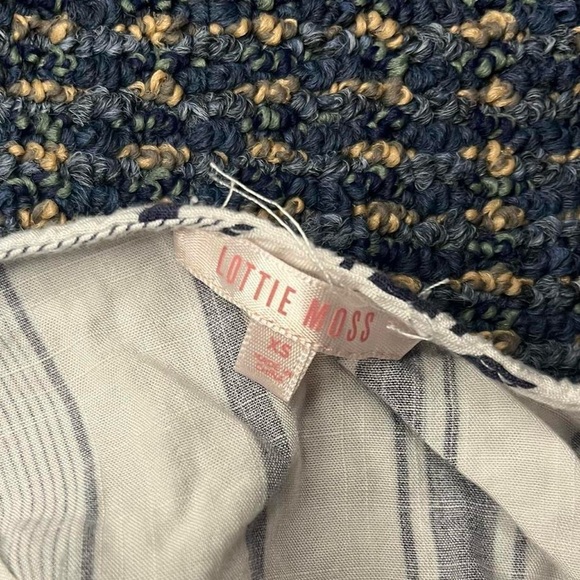 blue and white striped front tie lottie moss mini sundress - Picture 3 of 4